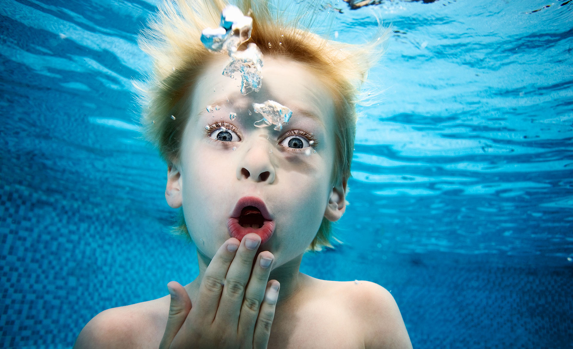 Portrait of Boy underwater